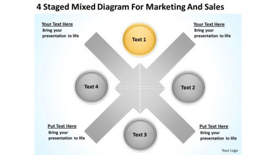 Staged Mixed Diagram For Marketing And Sales Ppt Record Label Business Plan PowerPoint Templates