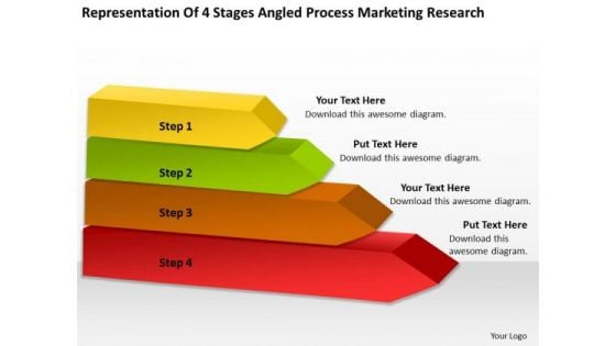 Stages Angled Process Marketing Research Ppt Business Plan Template PowerPoint Templates