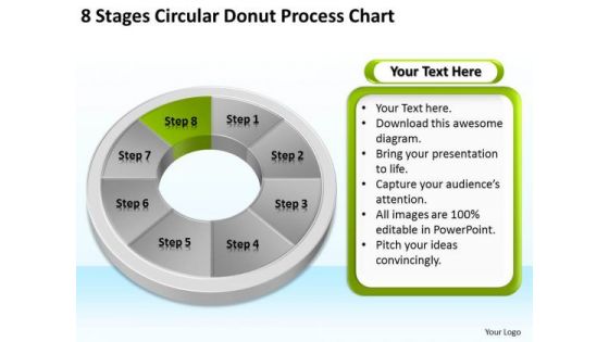 Stages Circular Donut Process Chart Business Plan PowerPoint Templates