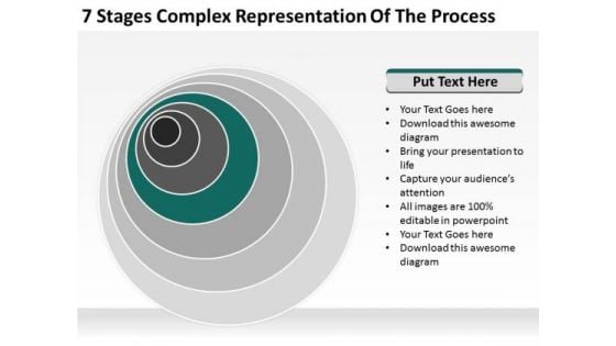 Stages Complex Representation Of The Process Business Plan Template PowerPoint Templates