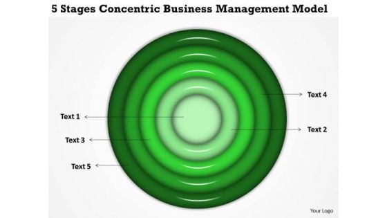 Stages Concentric Business Managment Model Plan PowerPoint Templates