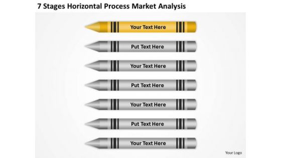 Stages Horizontal Process Market Analysis Ppt Writing Business Plan Template PowerPoint Slides