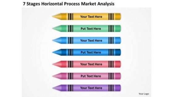 Stages Horizontal Process Market Analysis Real Estate Agent Business Plan PowerPoint Slides