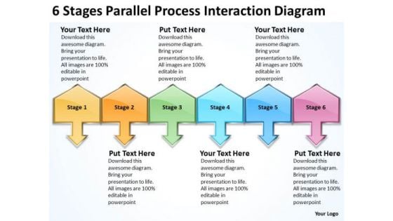 Stages Parallel Process Interaction Diagram Franchise Business Plan Template PowerPoint Templates
