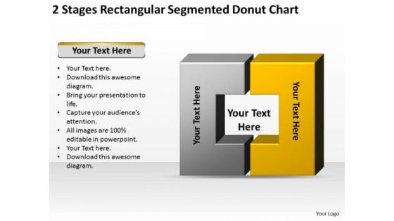 Stages Rectangular Segmented Donut Chart Ppt Business Proposal Outline PowerPoint Slides