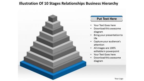 Stages Relationships Business Hierarchy How To Wright Plan PowerPoint Templates