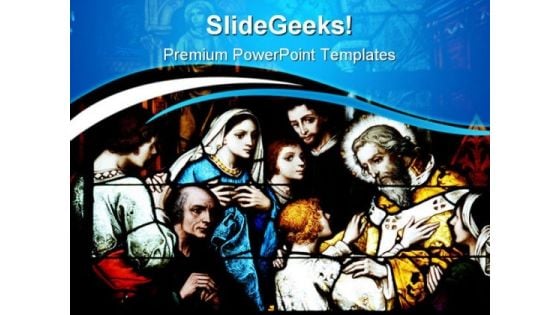 Stain Glass Window Abstract PowerPoint Themes And PowerPoint Slides 0811