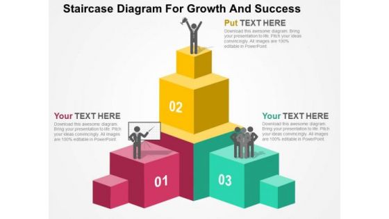 Staircase Diagram For Growth And Success PowerPoint Templates