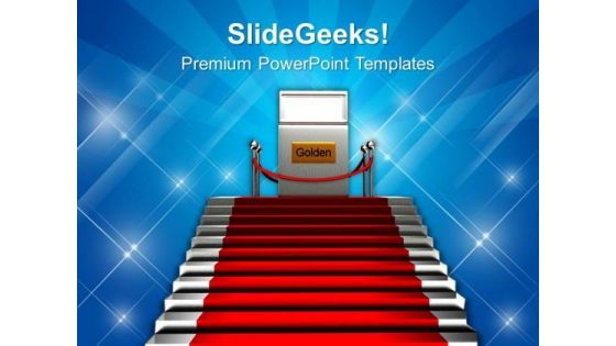 Stairs And Red Carpet Success PowerPoint Templates Ppt Backgrounds For Slides 0113