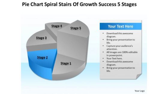 Stairs Of Growth Success 5 Stages Ppt Business Plan Examples PowerPoint Templates