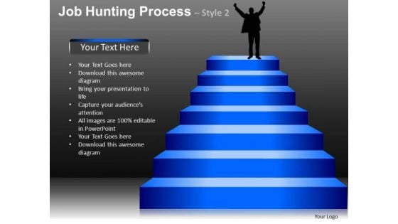 Stairs Step Process Flow Diagram Showing Success PowerPoint Slides Ppt Templates