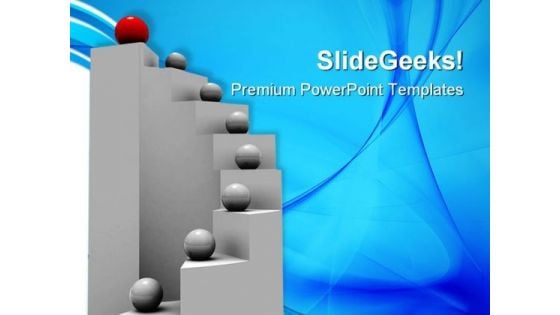 Stairs To Success Leadership PowerPoint Themes And PowerPoint Slides 0811 Stairs To Success Leadership PowerPoint Themes And PowerPoint Slides 0811