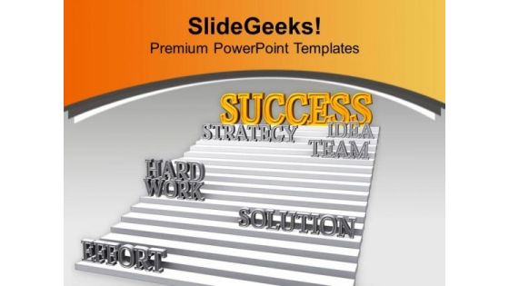 Stairway To Success Business Development PowerPoint Templates Ppt Backgrounds For Slides 0413