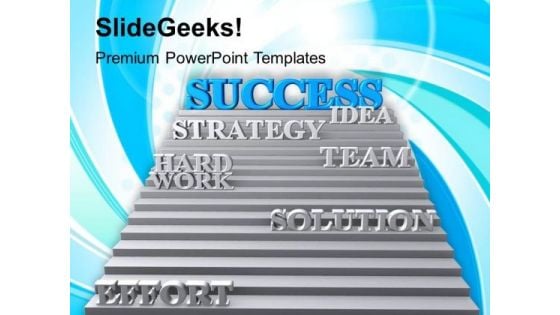 Stairway To Success Strategy Idea PowerPoint Templates Ppt Backgrounds For Slides 0113