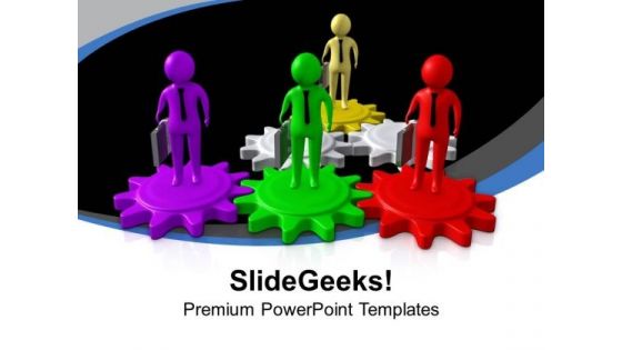 Stand On Right Gear To Improve Carrer PowerPoint Templates Ppt Backgrounds For Slides 0613