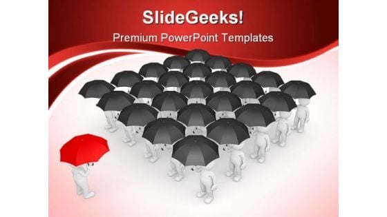 Stand Out From Crowd Business PowerPoint Backgrounds And Templates 1210