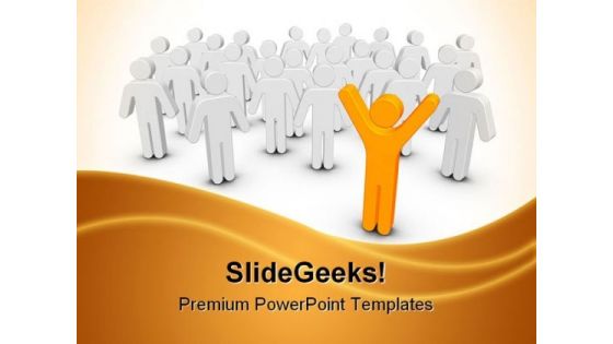Stand Out Leadership PowerPoint Templates And PowerPoint Backgrounds 0511