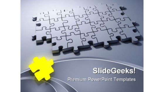 Stand Out Puzzle Shapes PowerPoint Themes And PowerPoint Slides 0711