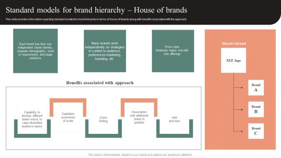 Standard Models For Brand Hierarchy House Of Brands Effective Brand Maintenance Mockup Pdf