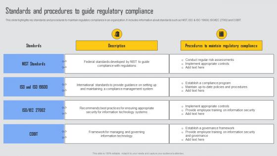 Standards Procedures Guide Managing Risks And Establishing Trust Through Efficient Information Pdf