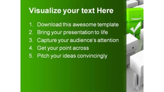 Standing Out Metaphor PowerPoint Themes And PowerPoint Slides 0511