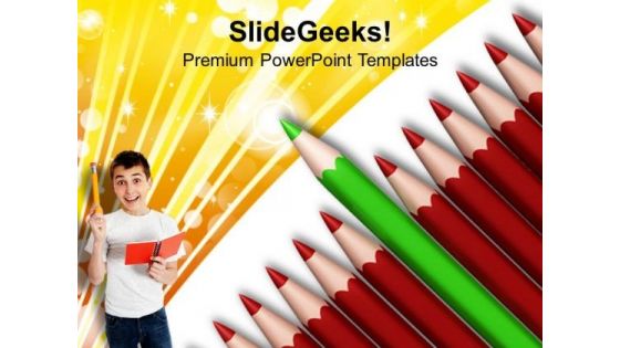 Standout From Crowd Education Concept PowerPoint Templates Ppt Backgrounds For Slides 0113