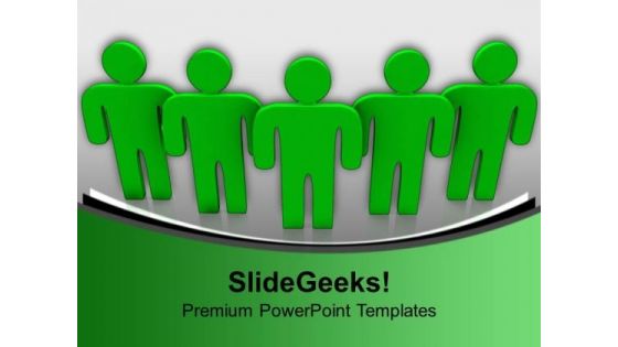 Stands Together Teamwork PowerPoint Templates And PowerPoint Themes 1112