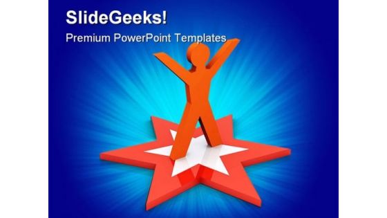 Star Employee Business PowerPoint Themes And PowerPoint Slides 0211