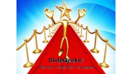 Star Of The Red Carpet Success PowerPoint Templates And PowerPoint Backgrounds 0311