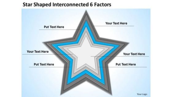 Star Shaped Interconnected 6 Factors Ppt Business Plan Outline PowerPoint Templates Star Shaped Interconnected 6 Factors Ppt Business Plan Outline PowerPoint Templates