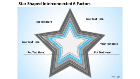 Star Shaped Interconnected 6 Factors Ppt Business Planning Tools PowerPoint Slides