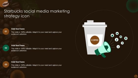 Starbucks Social Media Marketing Strategy Icon Ppt Sample SS