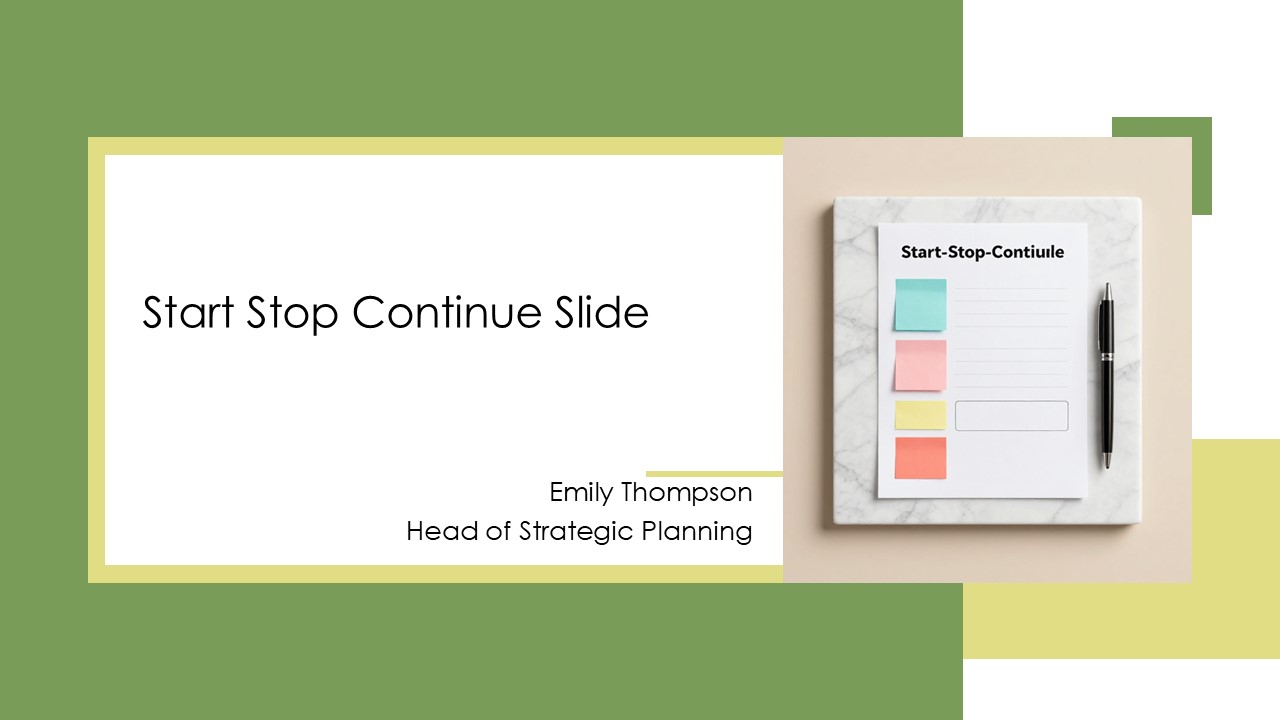 Start Stop Continue Slide PPT Example VM