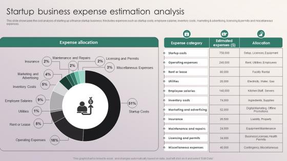 Startup Business Expense Estimation Analysis Penetrating Markets With Financial Strategy SS V