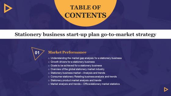 Stationery Business Start Up Plan Go To Market Strategy Table Of Contents Rules Pdf