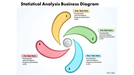 Statistical Analysis Business PowerPoint Presentations Diagram Radial Process Templates