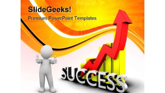 Statistics Graph With Success Business PowerPoint Templates And PowerPoint Backgrounds 0811