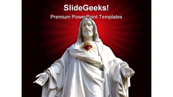 Statue Of Jesus Religion PowerPoint Templates And PowerPoint Backgrounds 0811