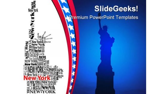 Statue Of Liberty Americana PowerPoint Themes And PowerPoint Slides 0311