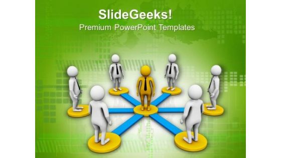 Stay Connected With Your Leader In Team PowerPoint Templates Ppt Backgrounds For Slides 0713