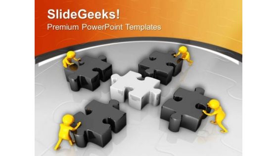 Stay Unite To Fix All Puzzles Of Problem PowerPoint Templates Ppt Backgrounds For Slides 0713