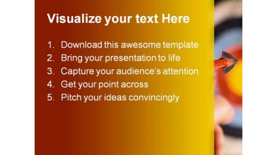 Steady Aim Success PowerPoint Themes And PowerPoint Slides 0611