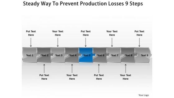 Steady Way To Prevent Production Losses 9 Steps What Is Flow Chart Used For PowerPoint Slides