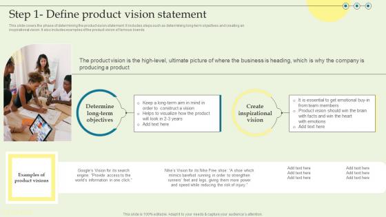 Step 1 Define Product Vision Statement Product Techniques And Innovation Guidelines PDF Step 1 Define Product Vision Statement Product Techniques And Innovation Guidelines PDF