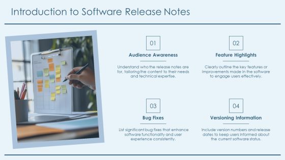 Step By Step Guide To Writing Software Release Notes PPT Sample AT Slide03