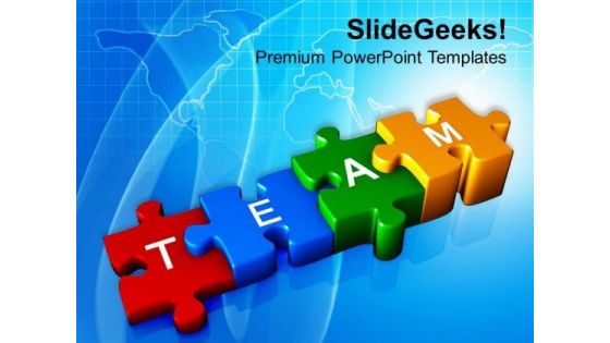 Stepping Jigsaw Puzzle Teamwork PowerPoint Templates Ppt Backgrounds For Slides 0413