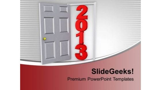 Stepping Through Door Into Finance PowerPoint Templates Ppt Backgrounds For Slides 0413