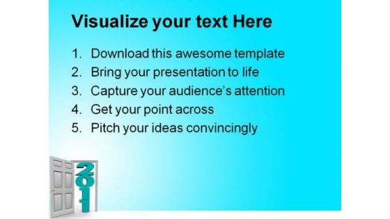 Stepping Through Door Metaphor PowerPoint Templates And PowerPoint Backgrounds 0611