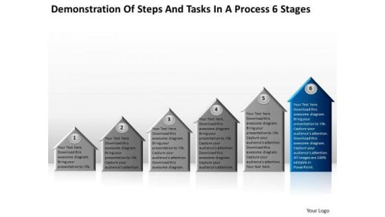 Steps And Tasks In Process 6 Stages Ppt Free Small Business Plan PowerPoint Slides