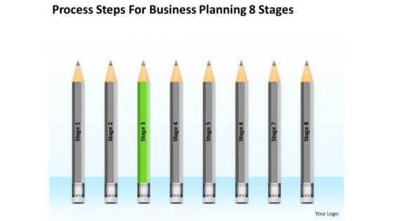 Steps For Business Planning 8 Stages Ppt Writing Template Free PowerPoint Slides